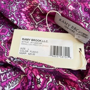 RAMY BROOK Medallion Preston Dress, Size L, Fuchsia NWT